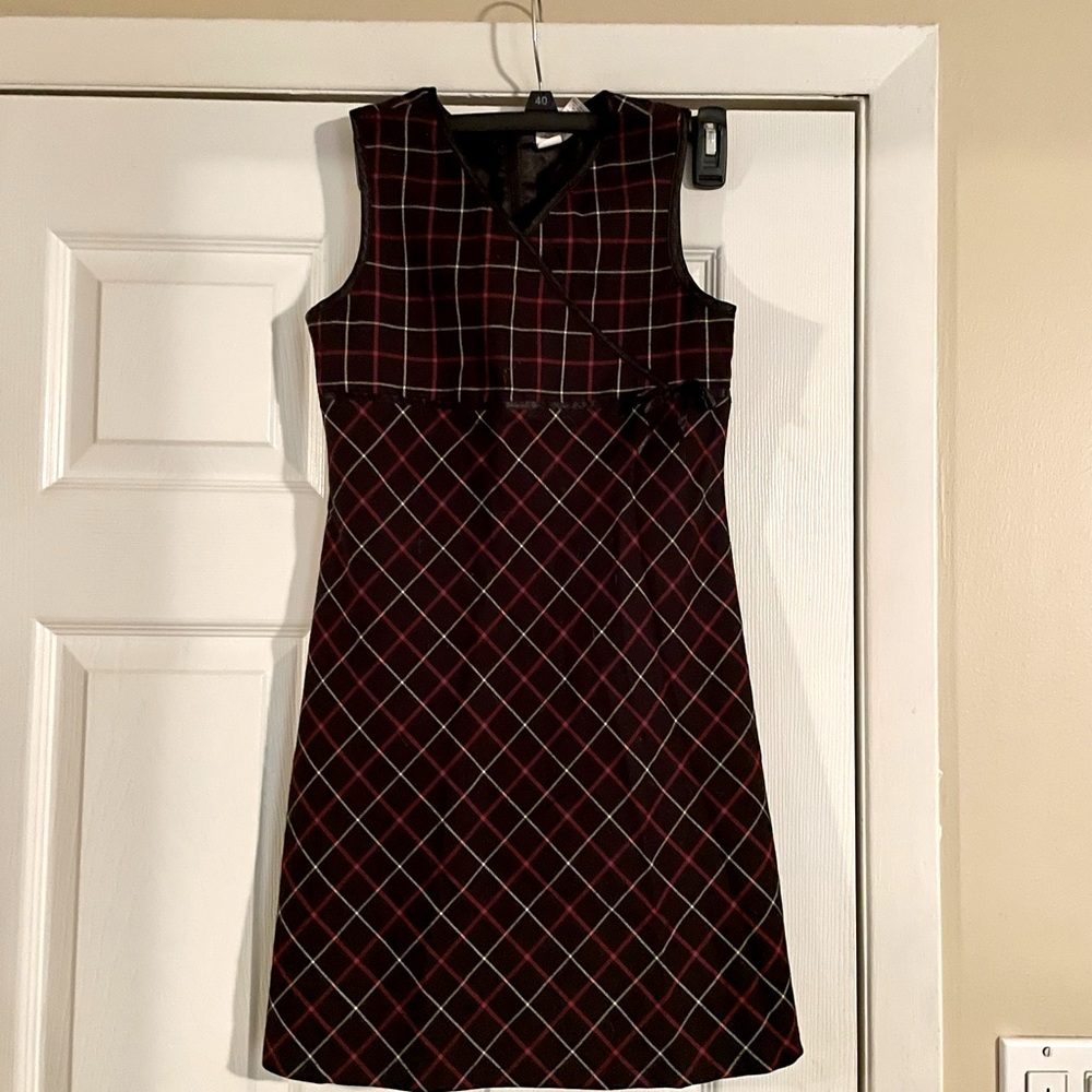 Girls Old Navy Black Plaid Dress, size 10